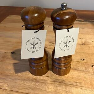 Williams Sonoma Wooden Salt Shaker and Pepper Grinder